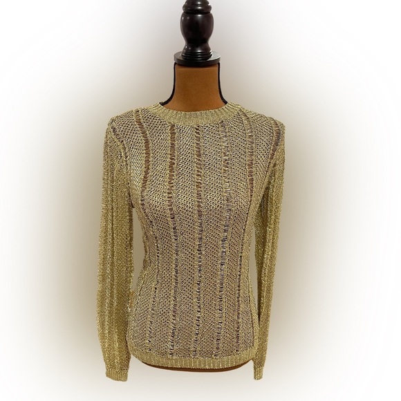 Endless Rose Gold Crew Neck Sweater - NWT - Picture 1 of 4